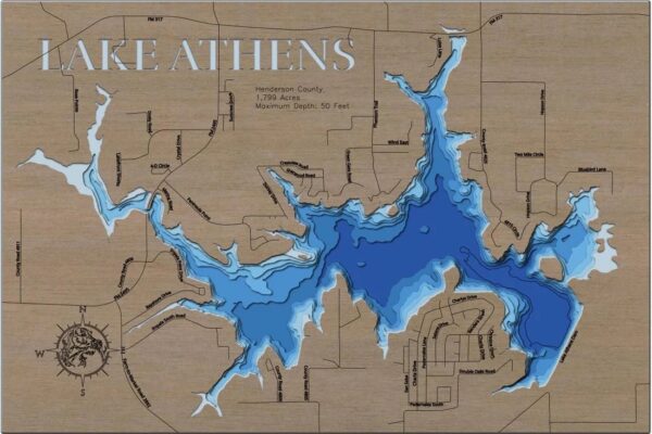 LAKE ATHENS MAP